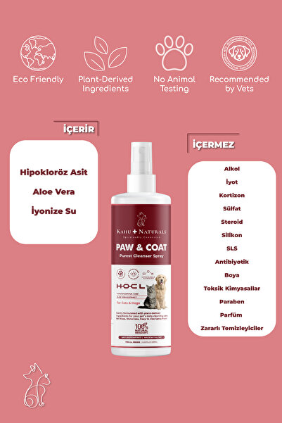 Kahu Naturals Spiritually Connected Vücut Pati Temizliği ve Genel Bakım Günlük Seti Kediler ve Köpekler için, 4’lü