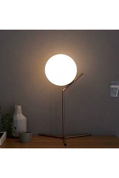 Generic Modern Table Lamp E 27 Olive Green Sphere