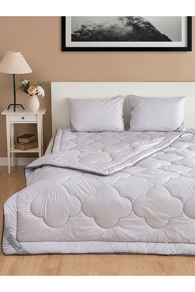 homewell 100% Pure Cotton Hypoallergenic Double Quilt Gray