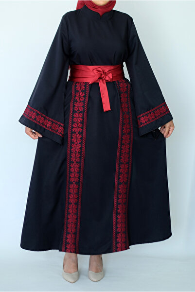 SAİS Fashion İşlemeli Kadın Kemerli Elbise