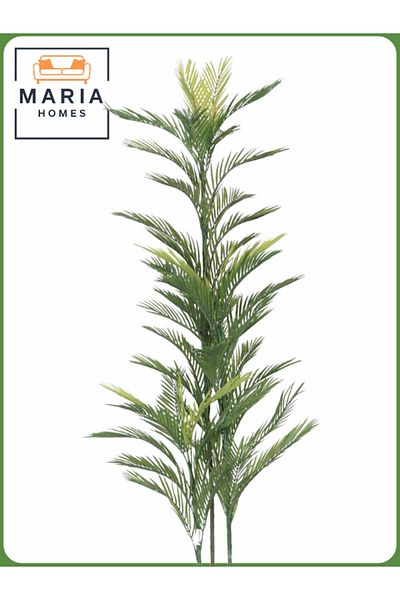 MARIA HOMES Artificial Areca Palm Tree 200 cm – Indoor Decorative Plant with Brown Pot