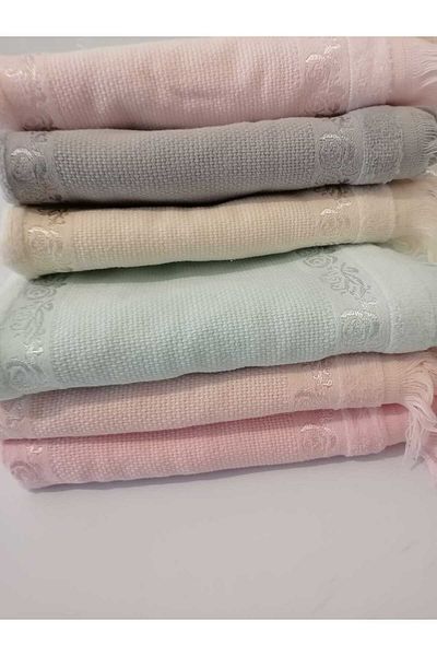 AYHOME Dowry Items Dowry Products Hand Face Towel Set 6 Pieces 50 X 90 cm Dowry Patterned Towel Assortment