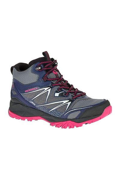 Merrell Merrel Capra Bolt Mid Gore-tex للنساء J35944 أسود رمادي