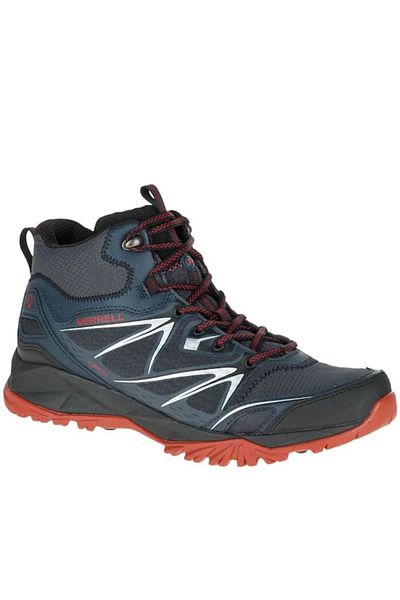 Merrell Merrel J35719 - Men's Outdoor Boots Capra Bolt Mid Gore-tex, Black Orange