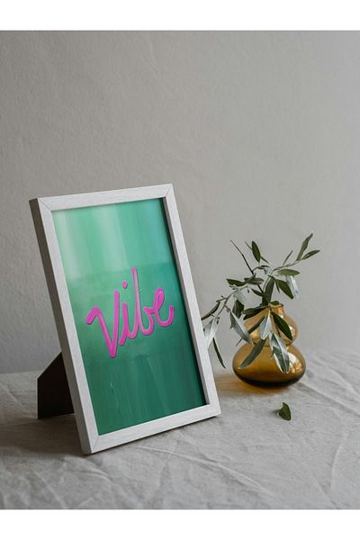 Arthopia Vibe Neon Pinterest Αφίσα με κορνίζα Υψηλής ποιότητας διακοσμητικό σχέδιο ζωγραφικής