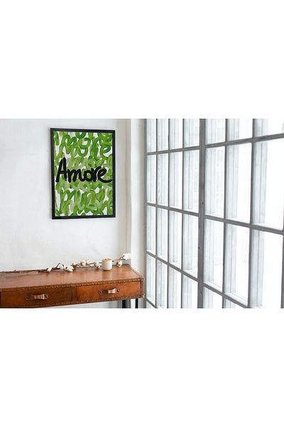 Arthopia Amore Green Love Pinterest Δώρο Αφίσα Πίνακας Καλλιτεχνικού Σχεδιασμού με κορνίζα