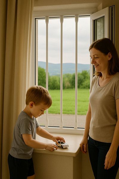 Life 360 Telescopic Window Safety Barrier |   3 Pieces (Rod) 80–130 cm |   Window Guardrail |   Child Safety