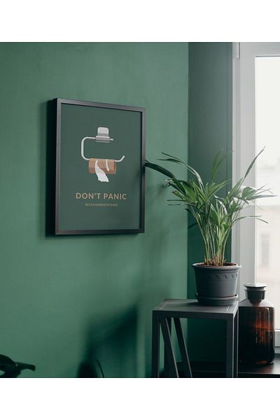 Arthopia Vintage Pinterest Toilet - Πίνακας υψηλής ποιότητας σχεδίου με πλαίσιο αφίσας μπάνιου