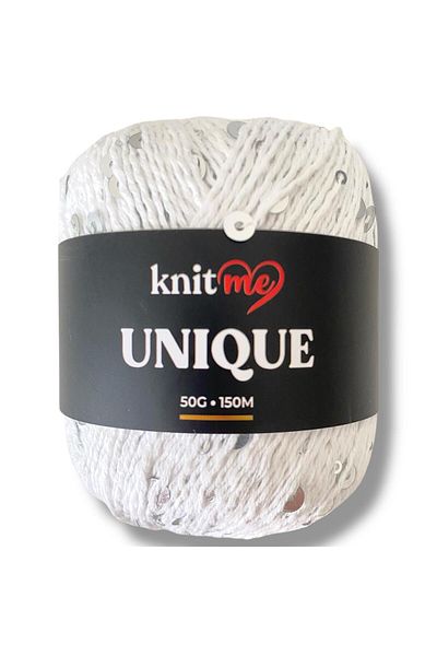 knitme Πλεκτό χειρός με βαμβακερή παγιέτα Unique Knit Me - 50 γραμμάρια 01