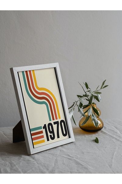 Arthopia Vintage Pinterest 1970's Πίνακας υψηλής ποιότητας σχεδίου με κορνίζα