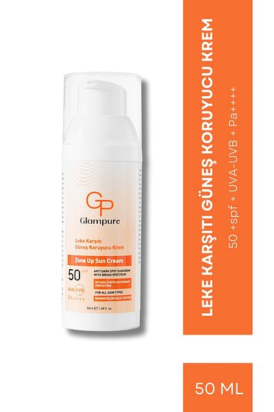 Glampure TOne UP SUN CREAM - HiGh Protection SPF+50 SUNscreen CREAM, Dermatologically Approved