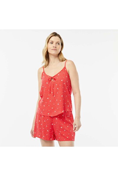 KIABI Printed vest top + shorts pyjama set RED