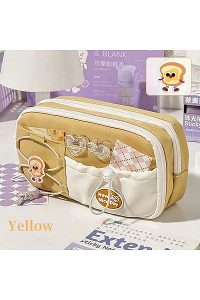 Adalinhome Kawaii Korean Style Cute Multi-Compartment Pencil Case