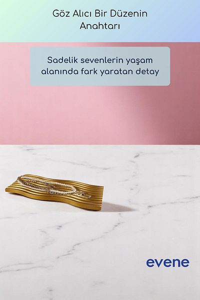 Evene Jewelry Organizer Makeup Organizer Cosmetic Organizer Διακοσμητικό πιάτο Χρυσό Χρώμα Μοντέλο 33