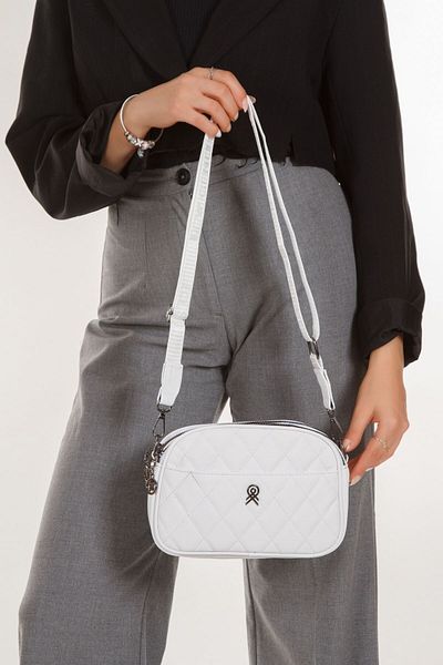 Newish Polo Women's Cross Strap Shoulder Bag New235 - White