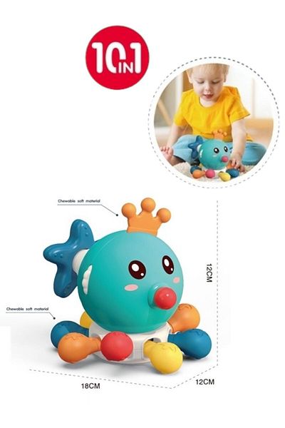BYCEGU 90496 Octopus Figure Toy Teeter 10 in 1 Teeter
