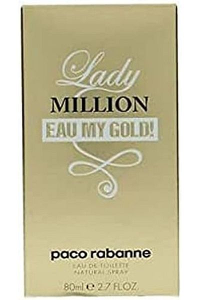 Paco Rabanne Lady Million Eau My Gold by Paco Rabanne for Women - Eau de Toilette, 80 ml