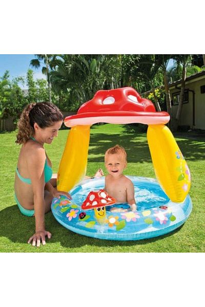 Lifestyle Inflatable Pool for Children, Mushroom Design, 102 X 89 Cm