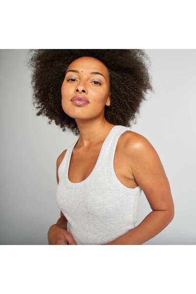 KIABI Ribbed pyjama vest top GREY