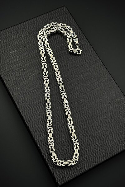 FRNCH 925 Ayar Gümüş İtalyan Model Kral 7 MM Gümüş Renk Kolye FRJ30843-943-A