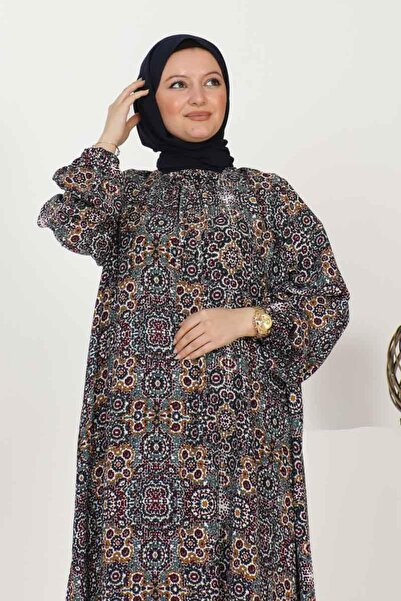 SGS Φόρεμα με σχέδιο μεγάλου μεγέθους ΧΑΚΙ