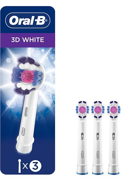 Oral-B 3D White Electric Toothbrush Replacement Brush Heads Refill, 3 Count