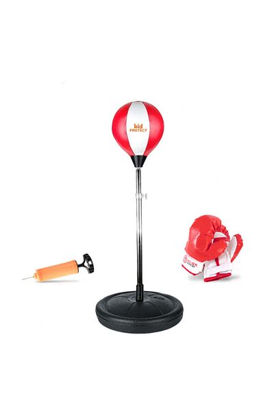 KidProtect Sac de box pentru copii, roșu/alb