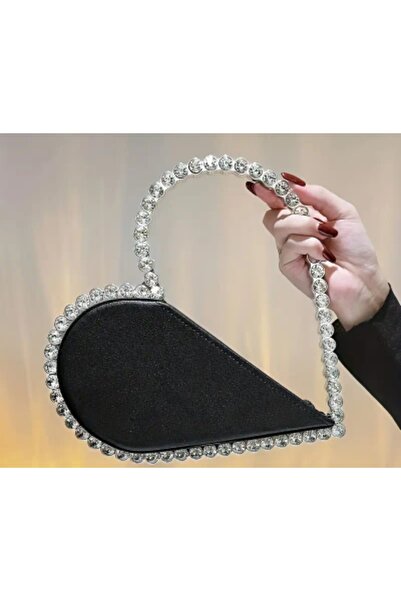 Alaçatı Şık Kalp Desenli Gece Çantası Abiye