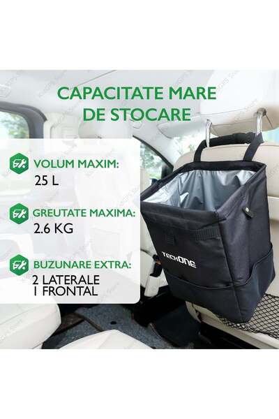 Techone Binie Master Car Trash Can