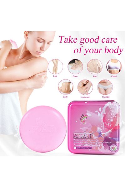 DR.RASHEL Dr. Rashel Whitening Feminine Soap 100gm - Pink | Gentle Cleansing, Brightening & Odor Control