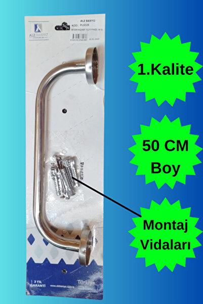 HAFSER 50 Cm Tutunma Barı Tutamak Wc Banyo Duş Klozet Küvet Yanı Kullanım Için .