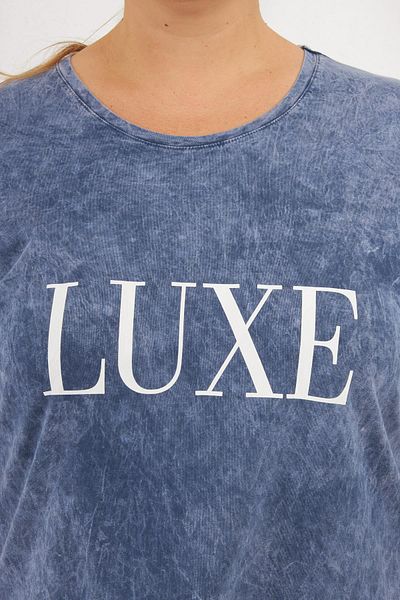 RMG Plus Size Piece Dye T-Shirt Indigo