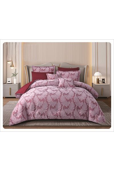 Red Rose Rosie Microfiber DOUBLE Bedding Set - 8 PIECE