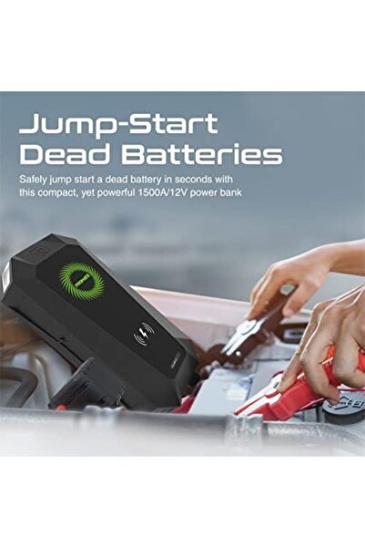 Promate جهاز بدء تشغيل السيارة من بروميت مع بنك طاقة بسعة 19200 مللي أمبير/ساعة