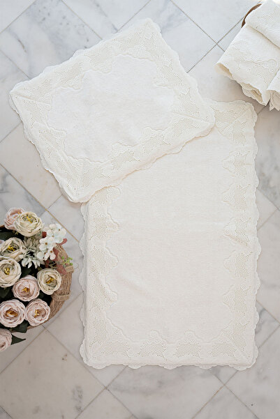 Nazik Home Iris Embroidered 2-Piece Mat Set (60 X 100 cm)