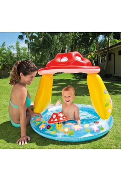 Lifestyle Inflatable Pool for Children, Mushroom Design, 102 X 89 Cm