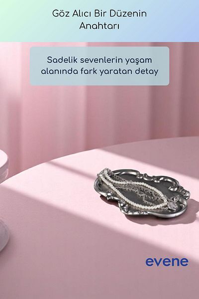 Evene Jewelry Organizer Makeup Organizer Cosmetic Organizer Διακοσμητικό πιάτο Ασημί Αντίκα Χρώμα Μοντέλο 31