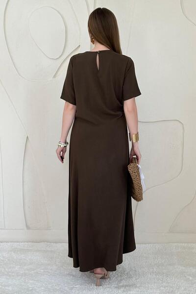 Elbee Fashion Woman Φόρεμα με πλισέ λαιμόκοψη