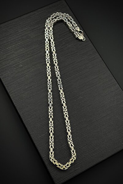 FRNCH 925 Ayar Gümüş İtalyan Model Kral 5.5 MM Gümüş Renk Kolye FRJ30843-943-A2