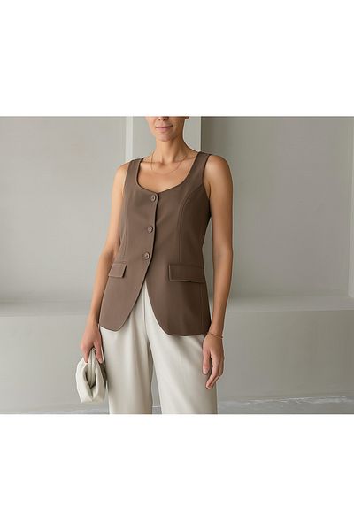 My Blog Brown Milano Vest - 7316