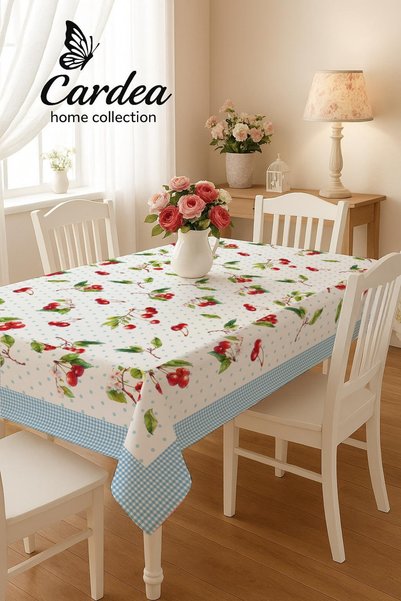 Cardea Home Collection مفرش طاولة مطبوع رقميًا بنمط الكرز