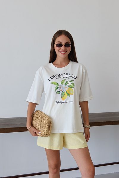 Laluvia Μπλουζάκι με στάμπα White Limoncello - 0500