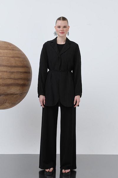 Puane Women's Waist Belt Pants Suit 14316