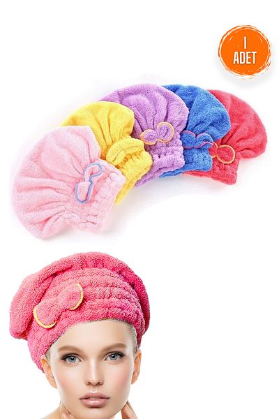 Beatitude Hair Drying Cap 1Pc Soft Quick Drying Head Towel Bonnet Style Drying