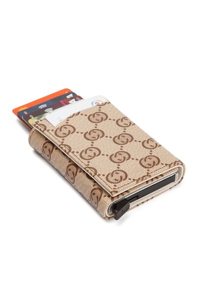 Newish Polo Men's Mechanized Card Holder and Wallet New241 - Milky Brown