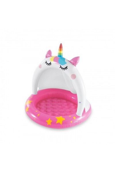 Blusmart Inflatable Pool for Children, Unicorn Design, 102 X 102 Cm