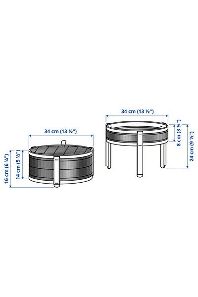 IKEA Vegetable/fruit basket, set of 2, bamboo