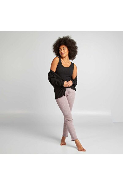 KIABI Pyjama vest top + cardigan set black