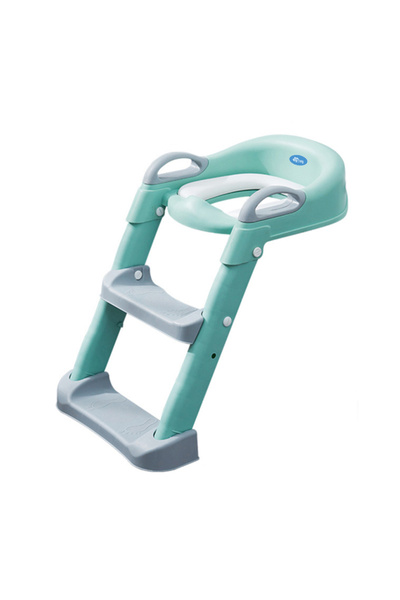 Little Mom Little Mom Grow Up Green children's toilet reducer, foldable, with ergonomic handles and adjustable step