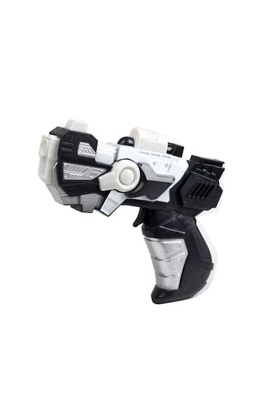 dalimag Pistol spațial interactiv de jucărie, model Galaxy Fighter, cu lumini, alb, 160 x 220 x 50 mm, Dalimag